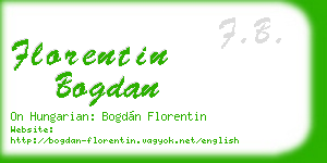 florentin bogdan business card